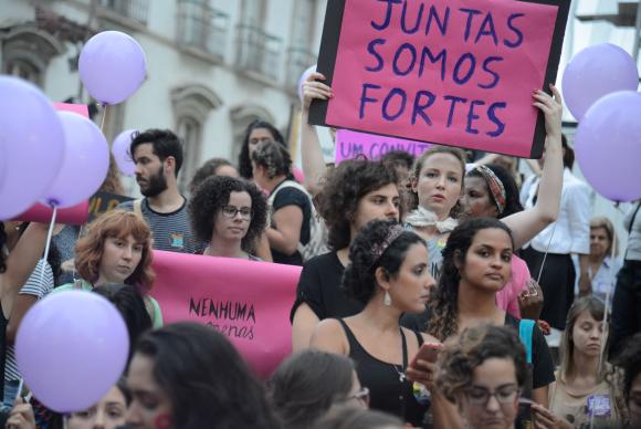 Manifestação feminista no Rio de Janeiro