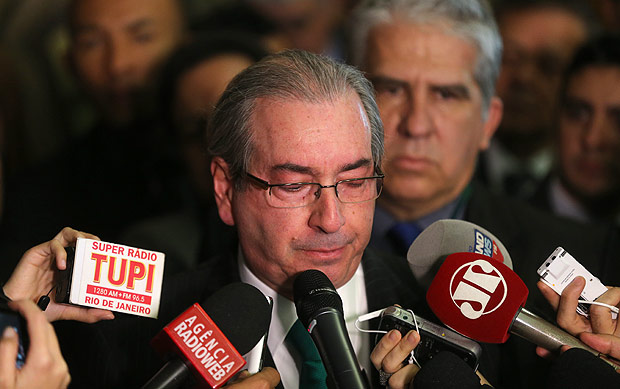 Cunha convocou coletiva para anunciar renúncia