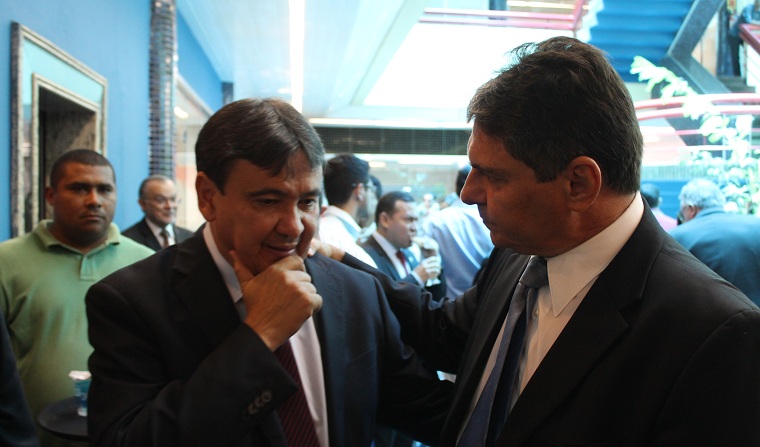 Governador Wellington Dias com o conselheiro Kennedy Barros