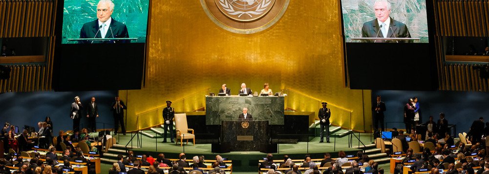 Assembleia Geral das Nações Unidas, na sede da entidade, em Nova York.