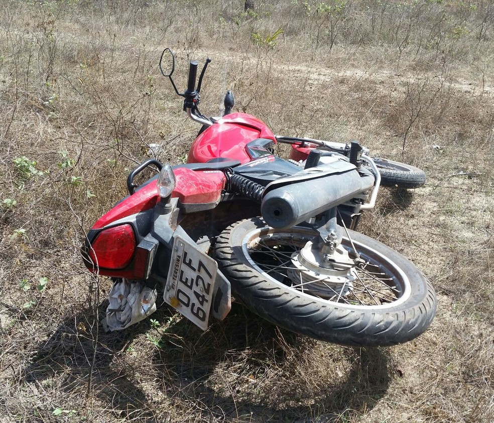 A moto usada no assalto aos Correios