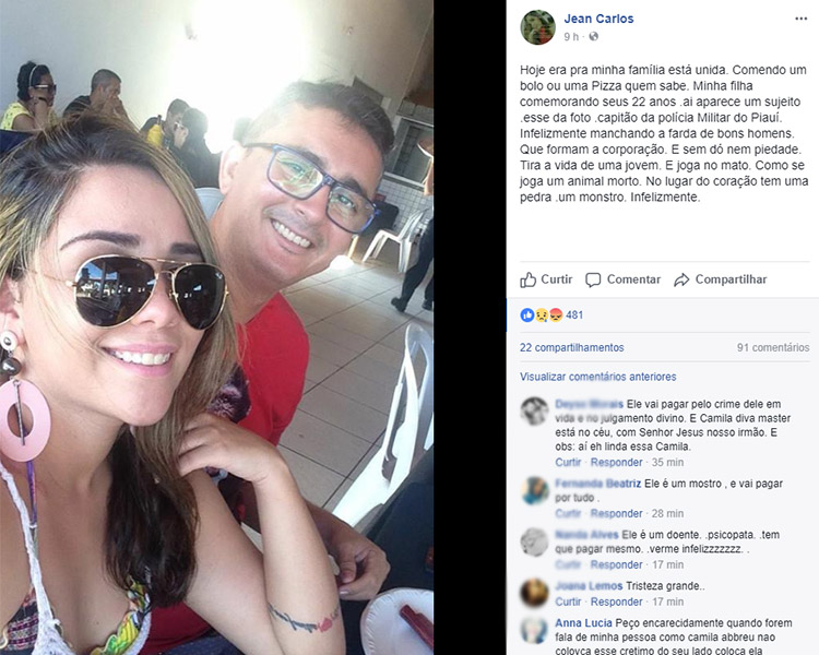 O desabafo do pai de Camila nas redes sociais