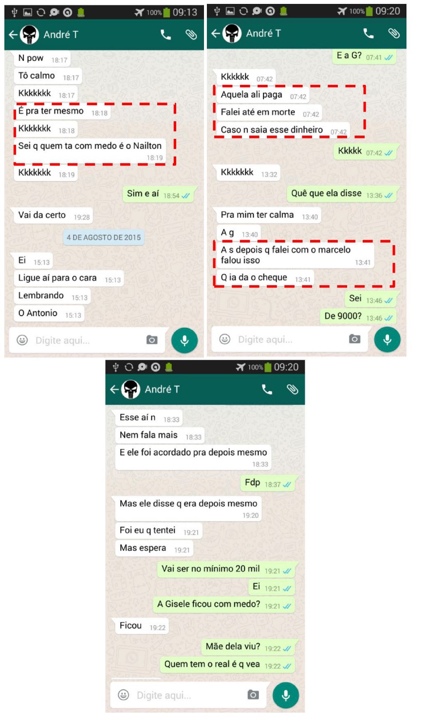 Mensagens no whatsapp revelam como funcionava esquema 3