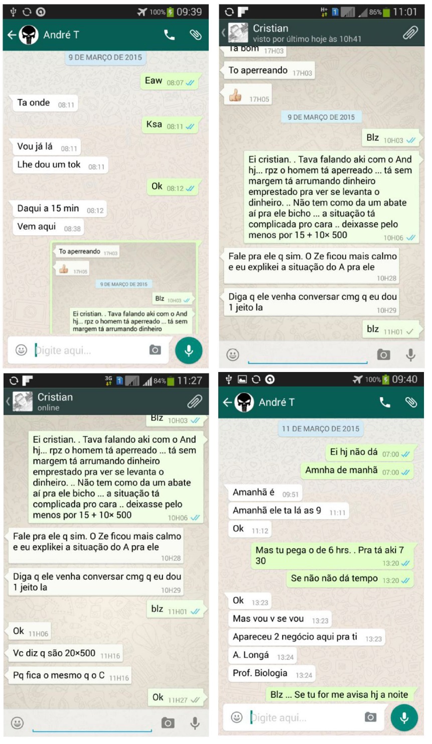 Mensagens no whatsapp revelam como funcionava esquema 4