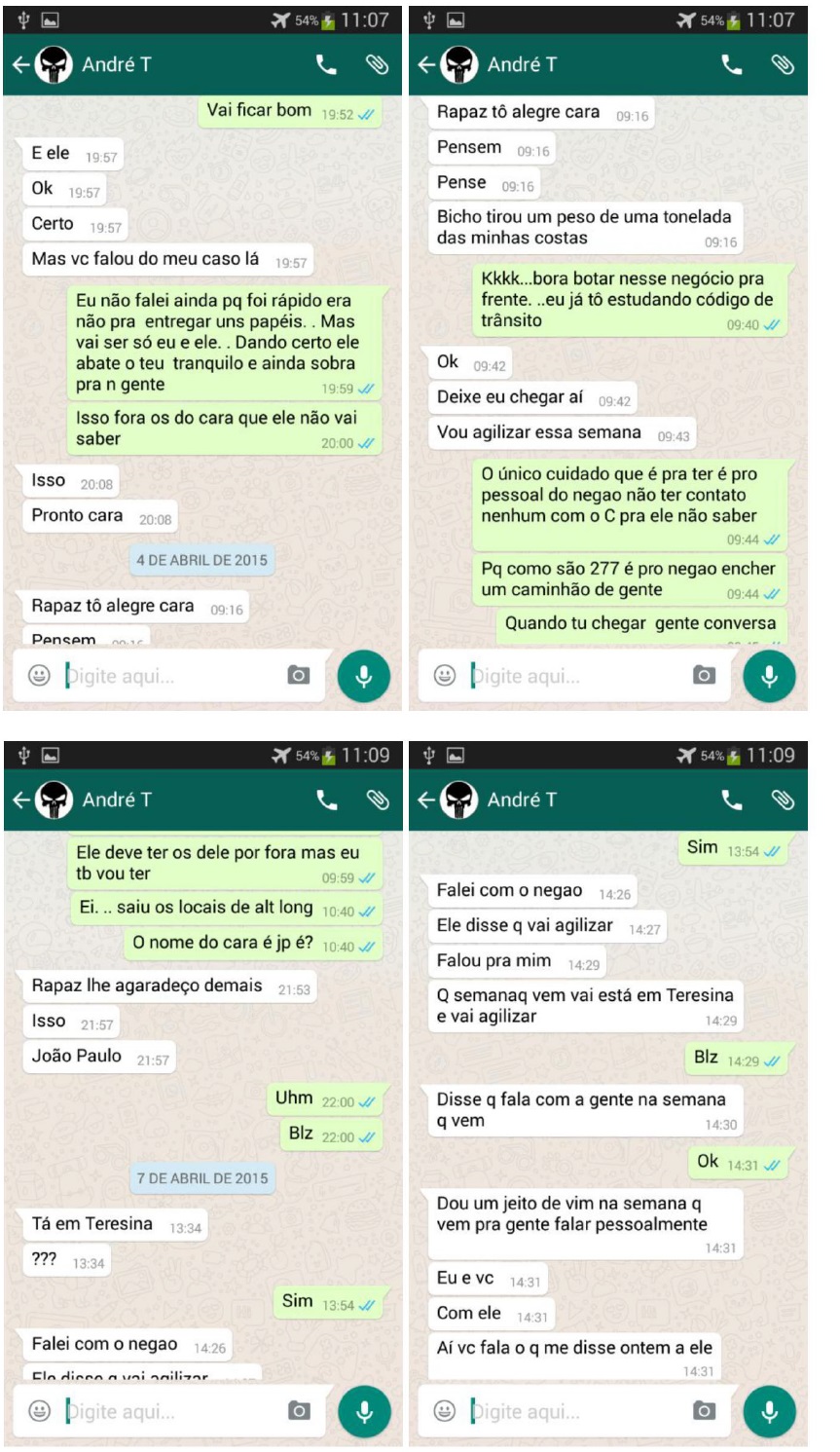 Mensagens no whatsapp revelam como funcionava esquema 5
