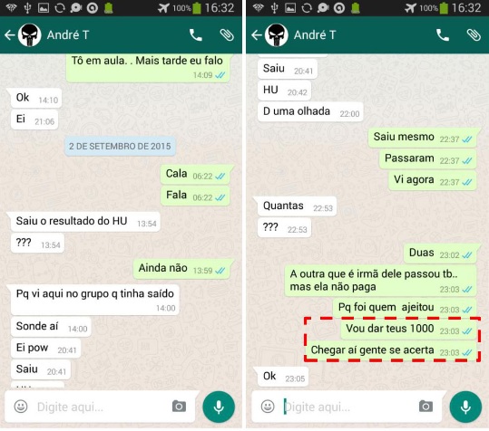 Mensagens no whatsapp revelam como funcionava esquema