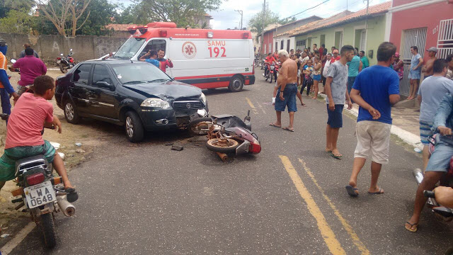 Acidente deixa um morto no centro de Buriti dos Lopes