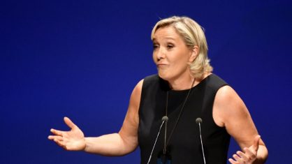 Ativista francesa Marine Le Pen
