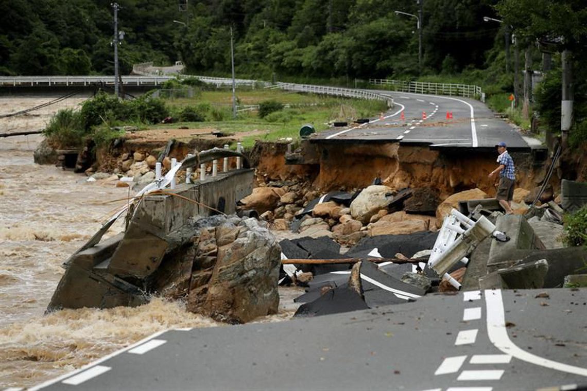 Chuva deixa dezenas de pessoas desaparecidas no Japão