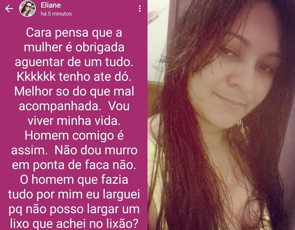 Elaine Paiva postou uma mensagem falando do fim do relacionamento