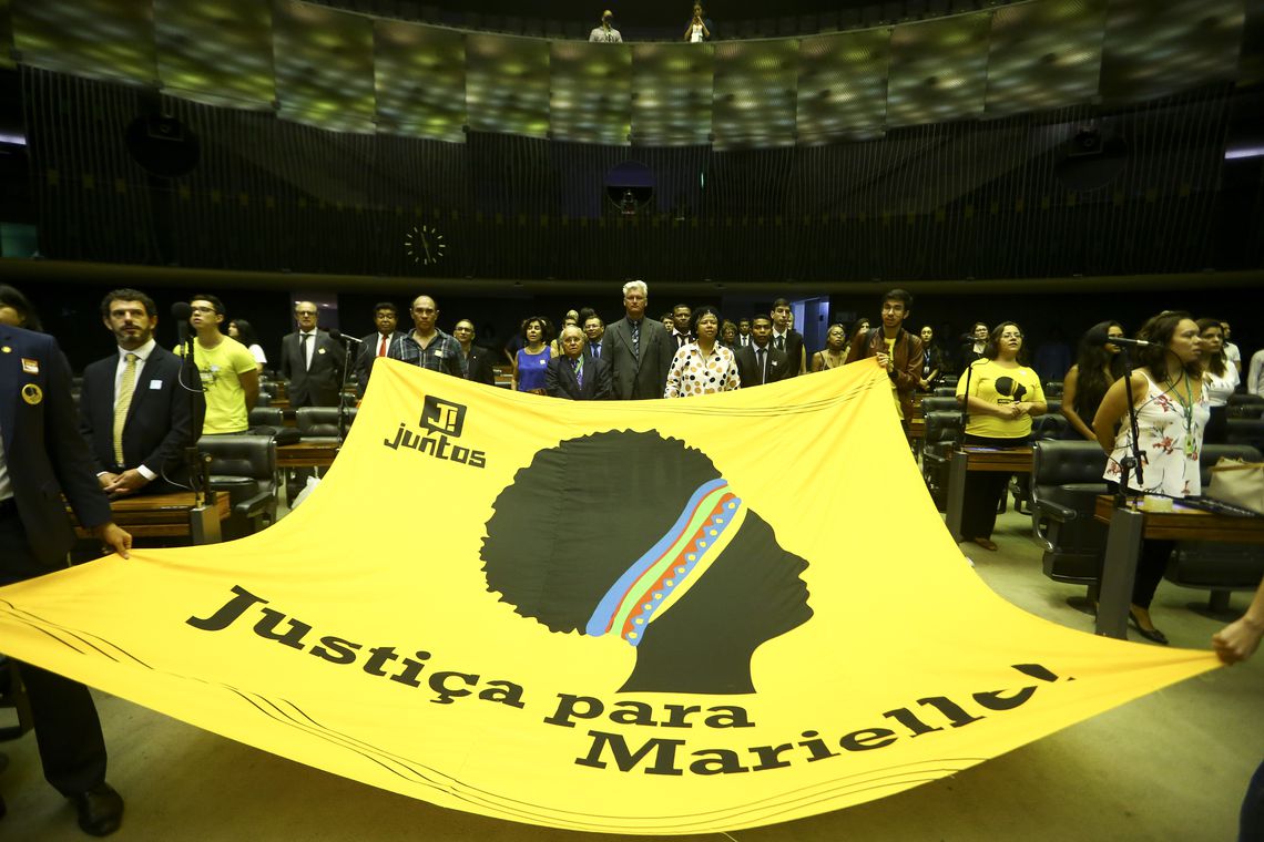 Marielle Franco e Anderson Gomes foram lembrados na Câmara dos Deputados