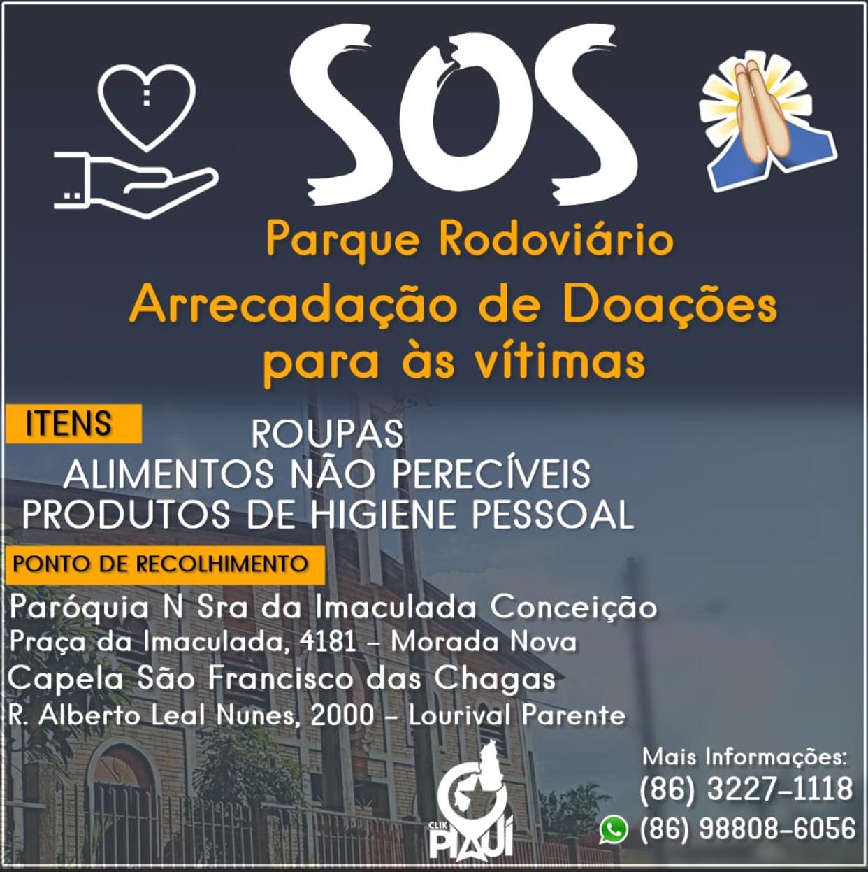 Campanha de ajuda para famílias no Parque Rodoviário