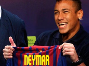 Neymar com a camisa do Barça