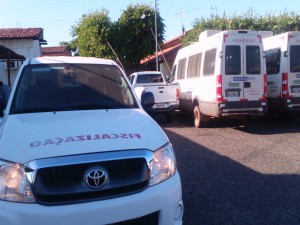 Carros da Sefaz na fiscalização no Cerrado do Piauí