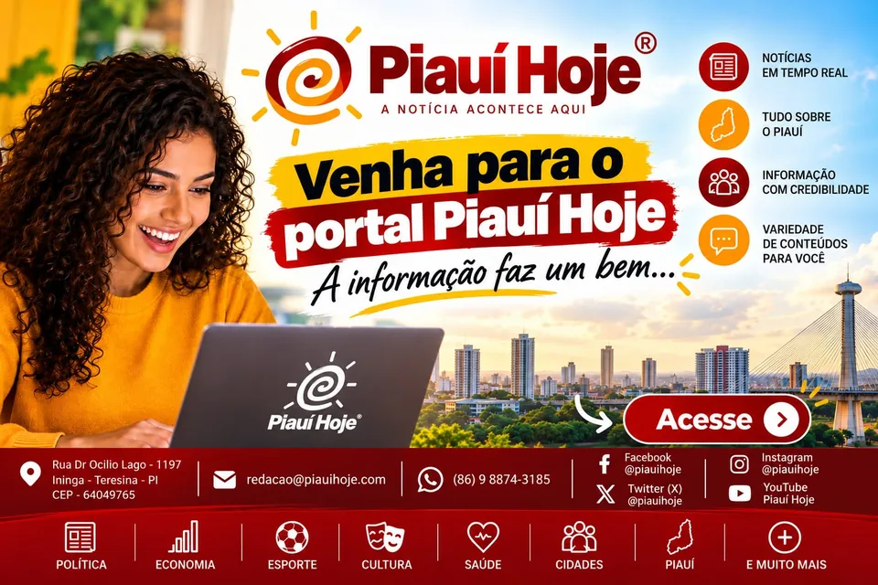 Piauí Hoje, a notícia acontece aqui. Venha para o portal e acesse a página inicial.