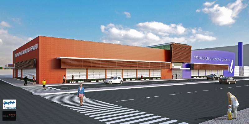 Maquete da obra do mercado