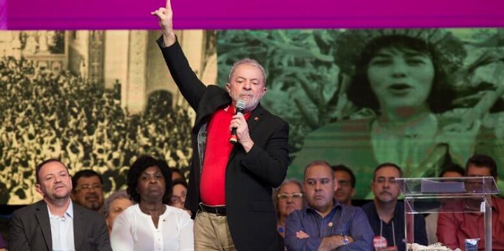 Lula em discurso na abertura de Congresso do PT: o ódio vem de cima