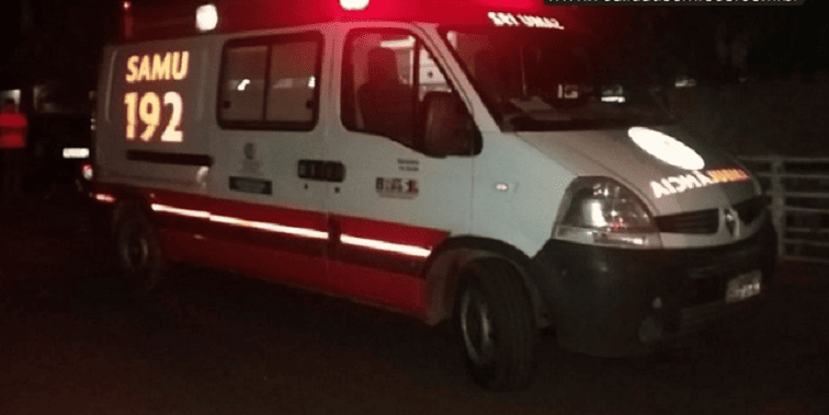 O SAMU foi acionado para socorrer a vítima