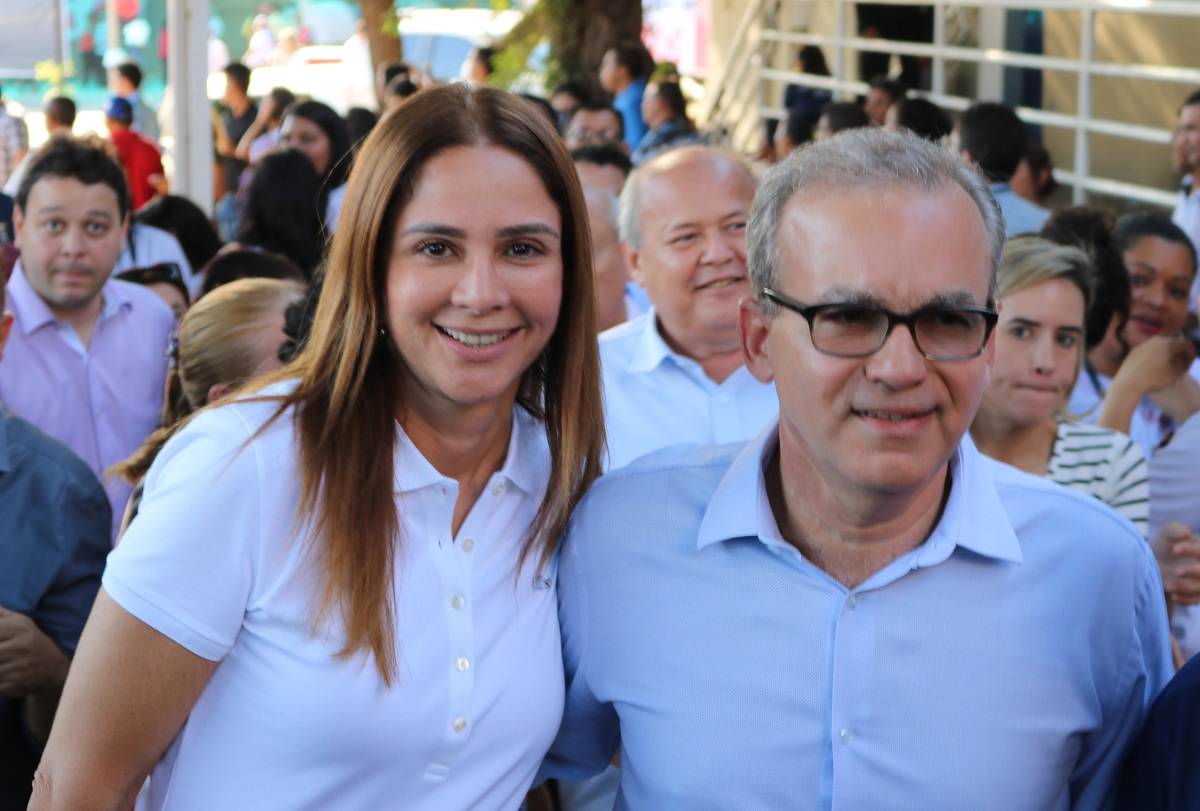 Lucy e Firmino na convenção do Progressistas