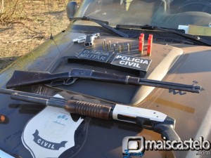 Armas estavam escondidas em uma casa de farinha abandonada