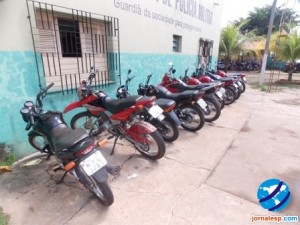 As motos foram recolhidas ao pátio da Polícia
