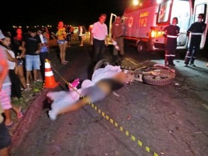 A colisão ocorreu por volta das 22h.