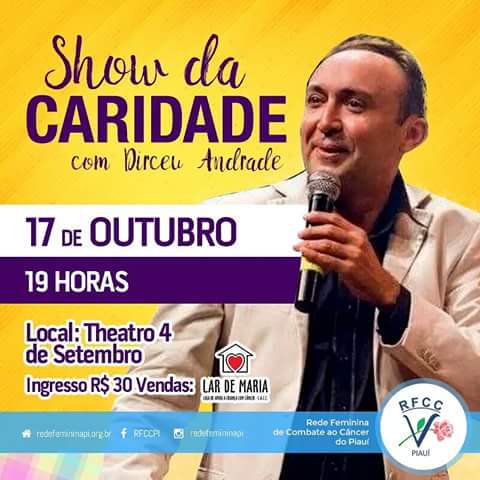 Artista se apresenta em show de caridade