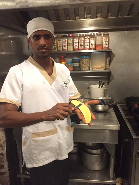 Preparação da banana