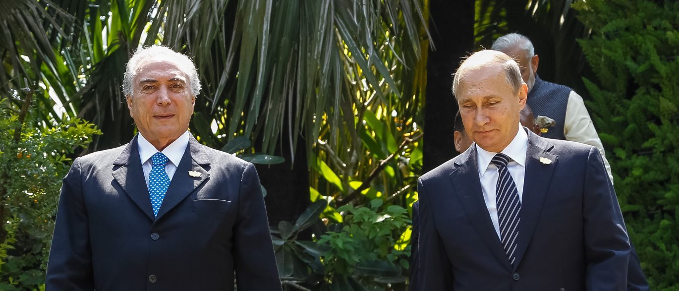 Presidente Temer e presidente da Rússia, Vladimir Putin