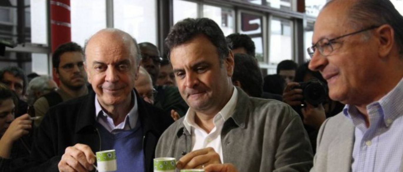 tucanos Geraldo Alckmin e José Serra e Aécio,