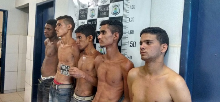 Cinco bandidos presos em Uruçuí, no Sul do Piauí