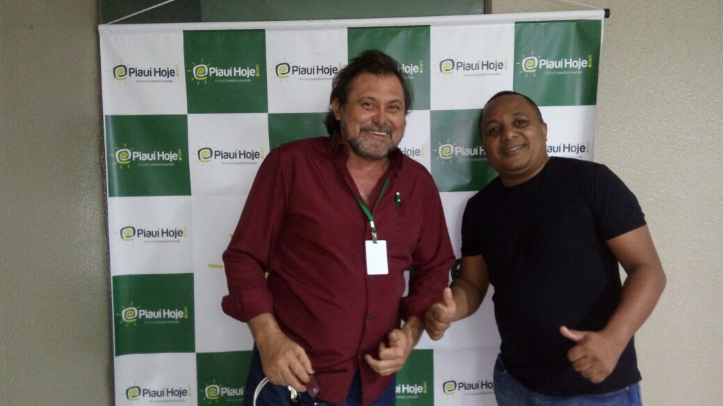 Jornalista Luiz Brandão e o empresário Geraldo