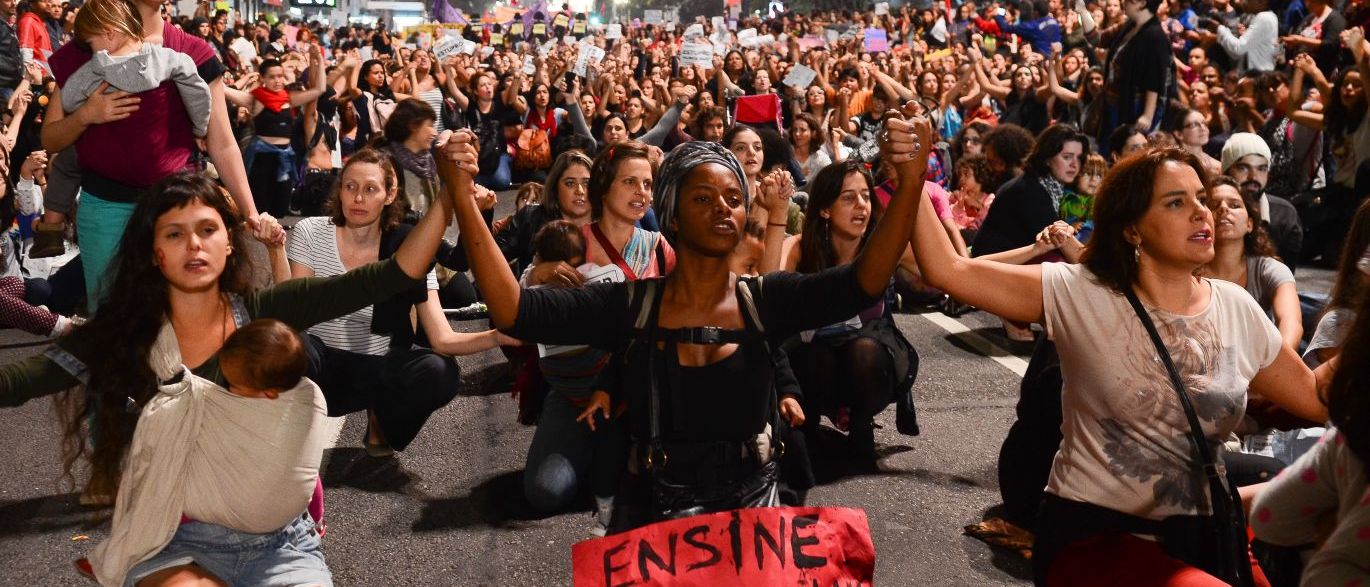 Manifestantes nas ruas