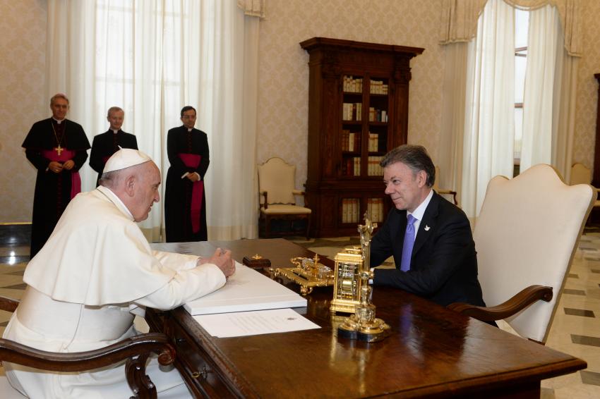 Presidente Santos e Papa Francisco