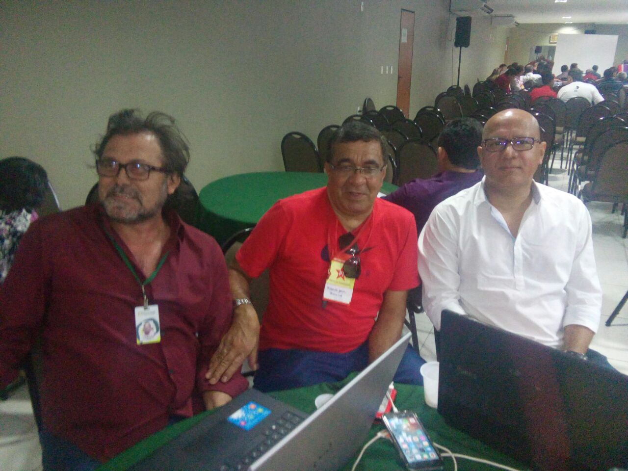 Secretario Franze, Jornalista Luiz Brandão e Secretário Roberto John