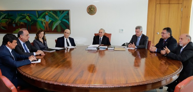 Wellington Dias com governadores e Michel Temer