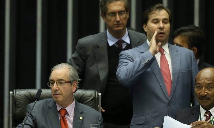 Deputados federais Eduardo Cunha e Rodrigo Maia