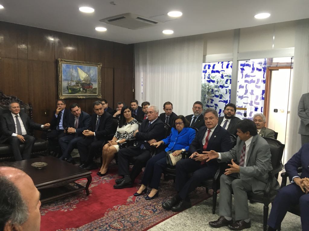 Governador Wellington Dias em reunião com Renan Calheiros