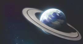 Aparência da Terra se ela tivesse anéis como os de Saturno