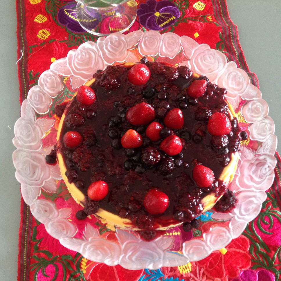 Cheesecake Diet com Calda de Frutas Vermelhas