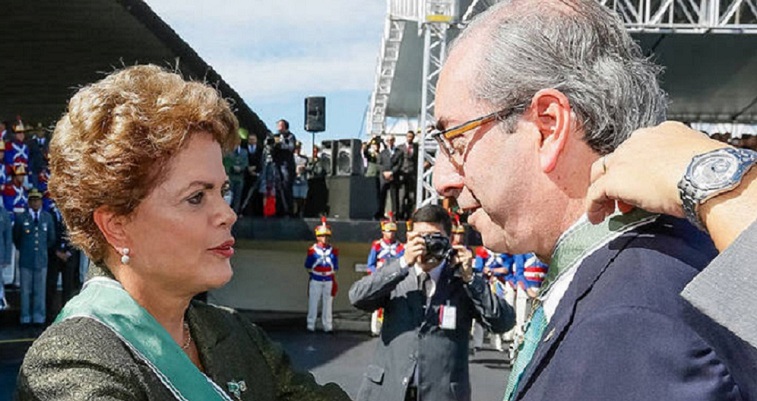 Dilma Rousseff  com Eduardo Cunha