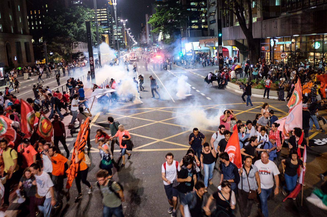 Manifrestações em São Paulo contra Temer