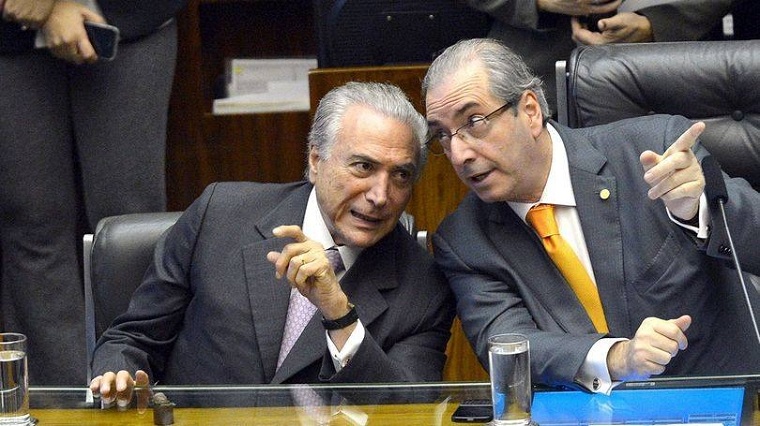 MIchel Temer e Eduardo Cunha: até ontem aliados