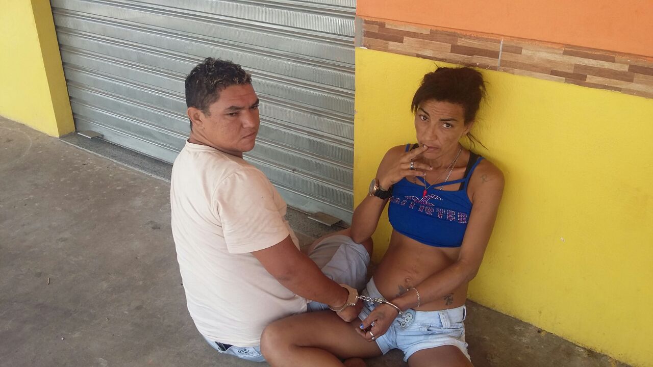 Paulo Henrique de Sousa Santos e Lia Mara Costa foram presos em flagrante