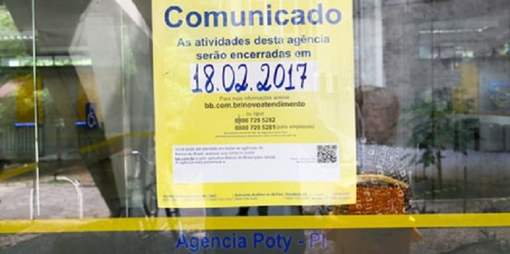 Agência do Banco do Brasil será fechada