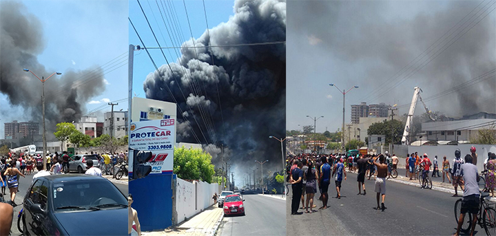 Incêndio destruiu distribuidora de produtos em Teresina