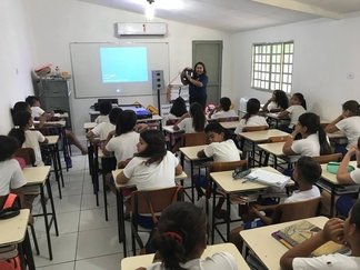 Palestra educativa no Lar Da Criança Dom Abel Alonso Nunes