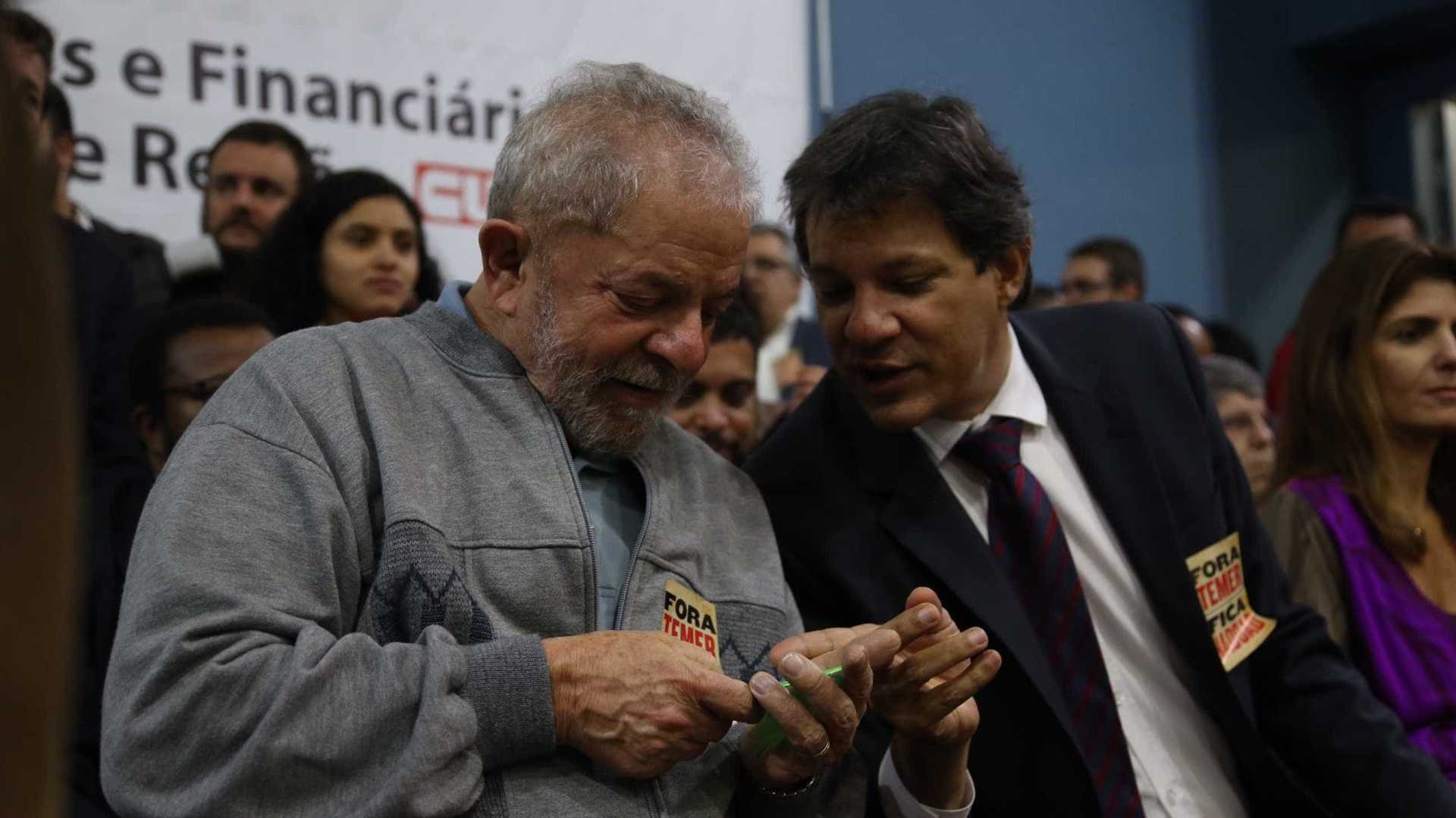 ex-presidente Luiz Inácio Lula da Silva e Fernando Haddad