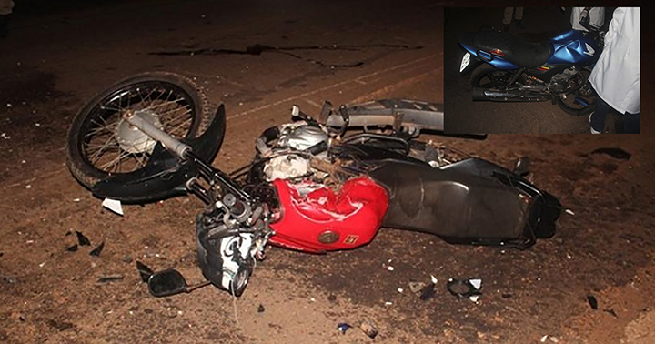 As motocicletas envolvidas no acidente