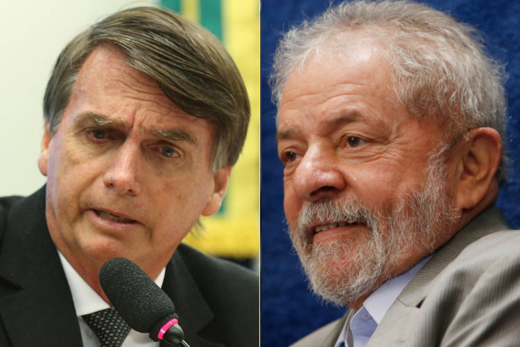Bolsonaro e Lula lideram a pesquisa